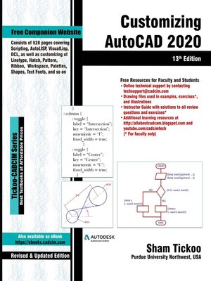 cover image of Customizing AutoCAD 2020